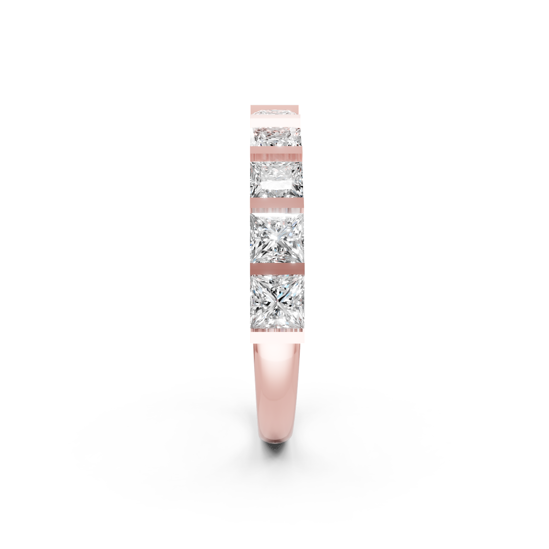 Princess Diamond Bar Set Half Eternity Band
