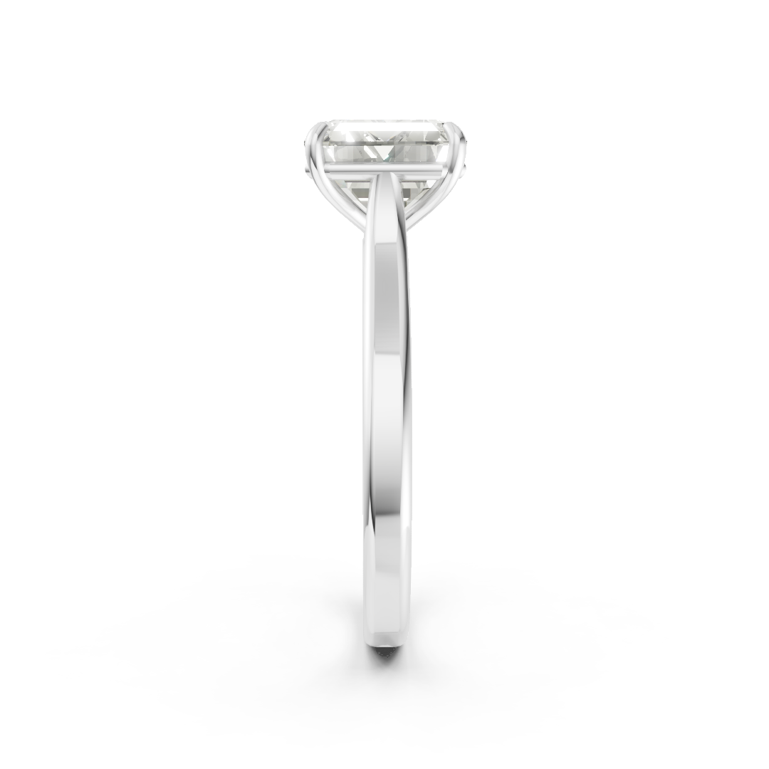 East West Emerald Solitaire Ring