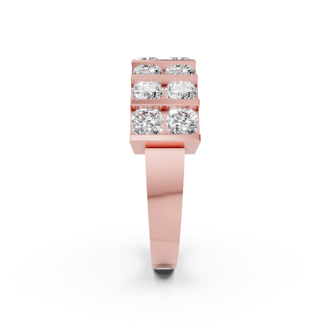 Cushion Double Row Diamond Band