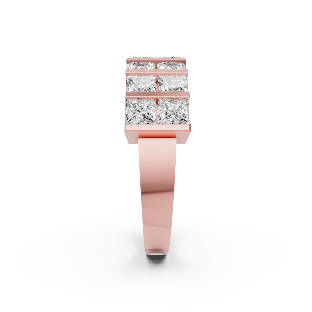 Princess Double Row Diamond Band