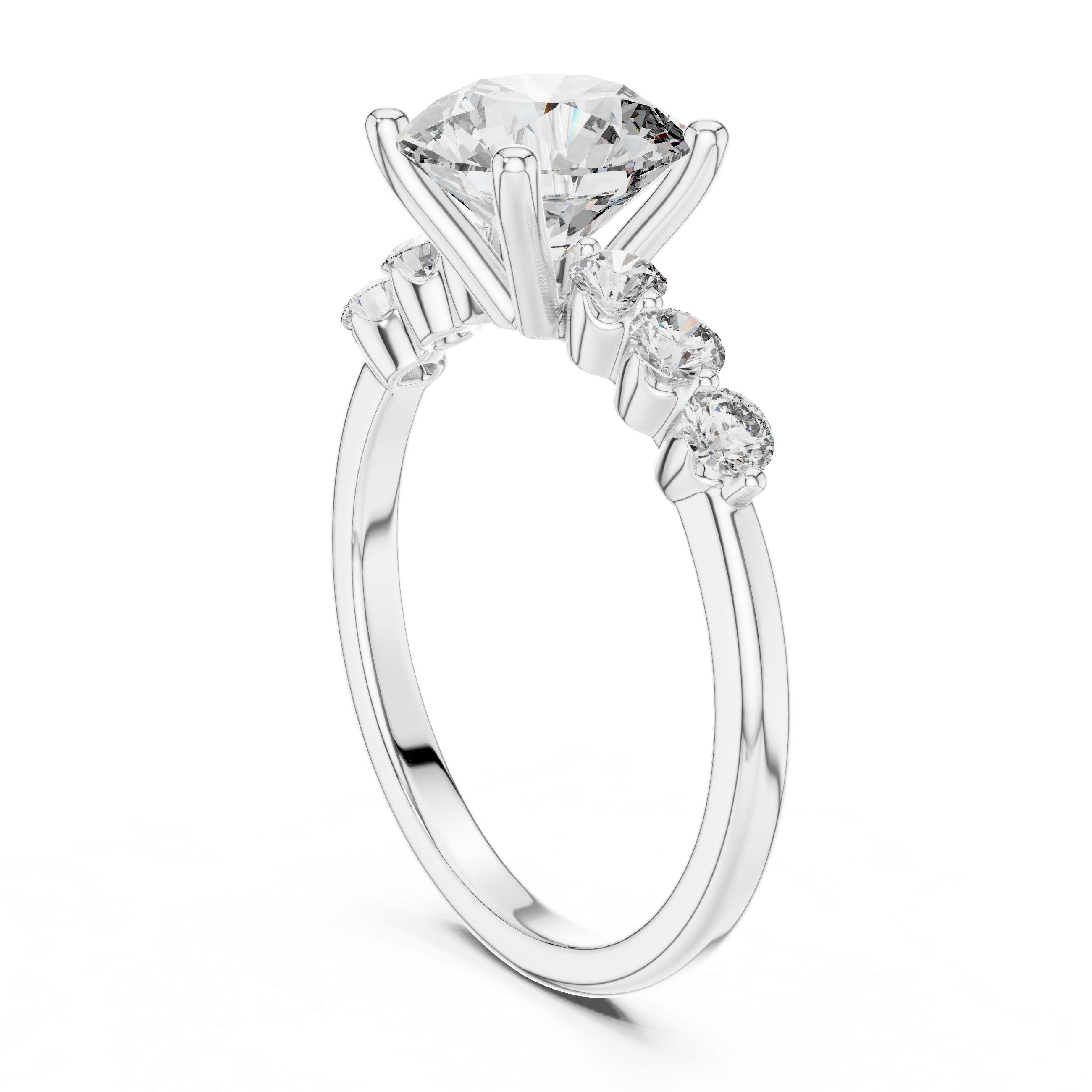 Round Lab Grown Diamond Engagement Ring
