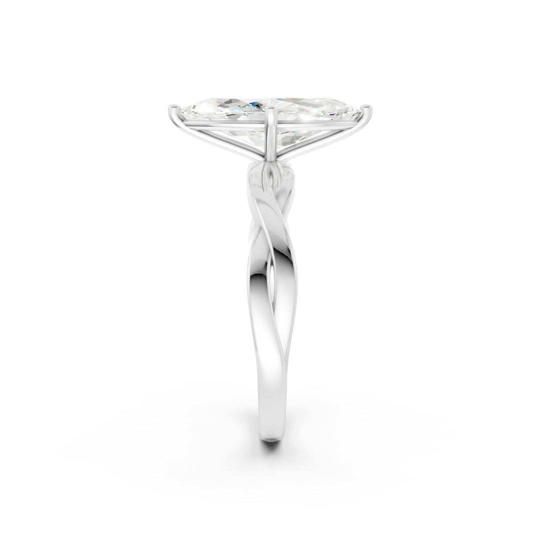 Marquise Cut Diamond Crisscross Ring