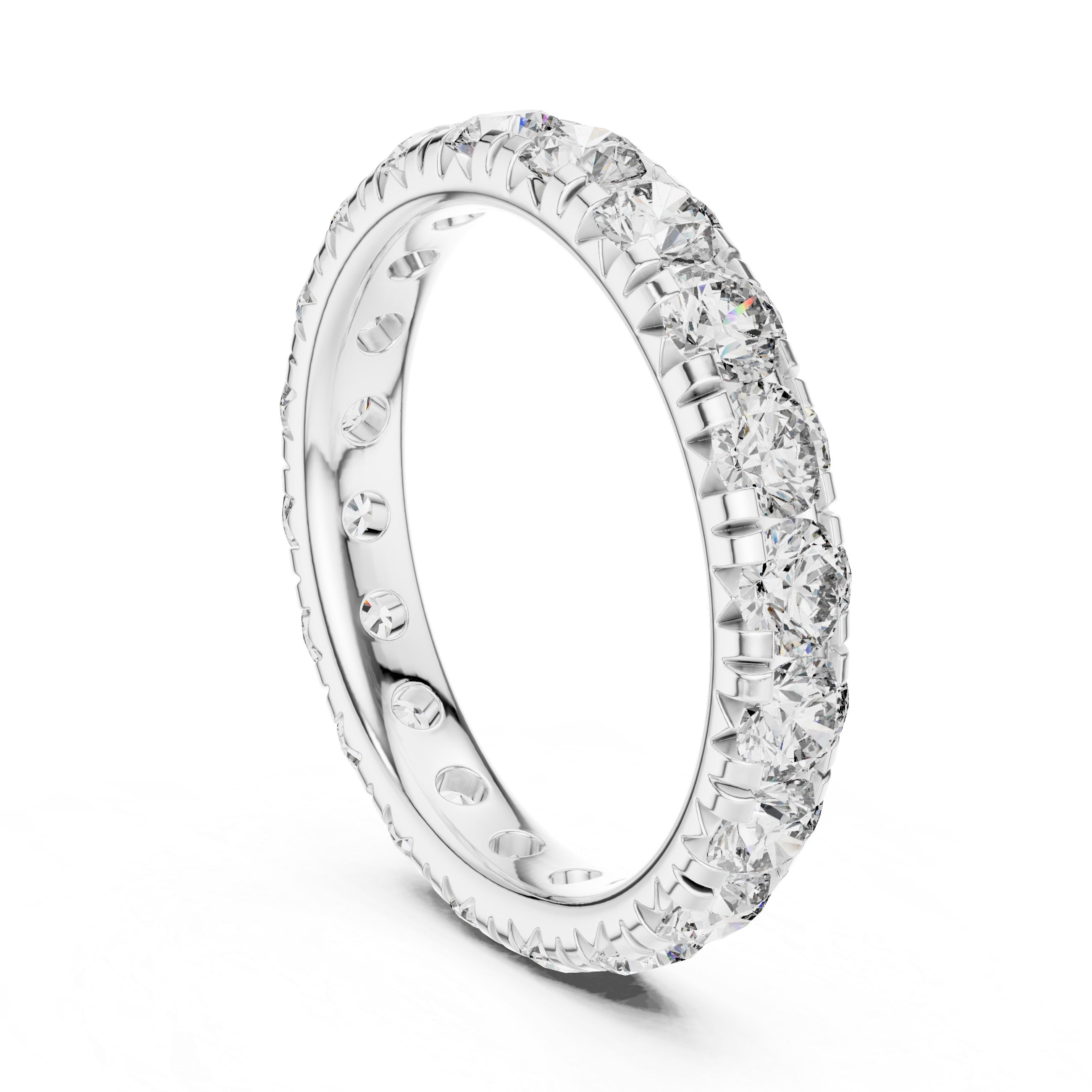 Round Diamond Micro U-Cut Band