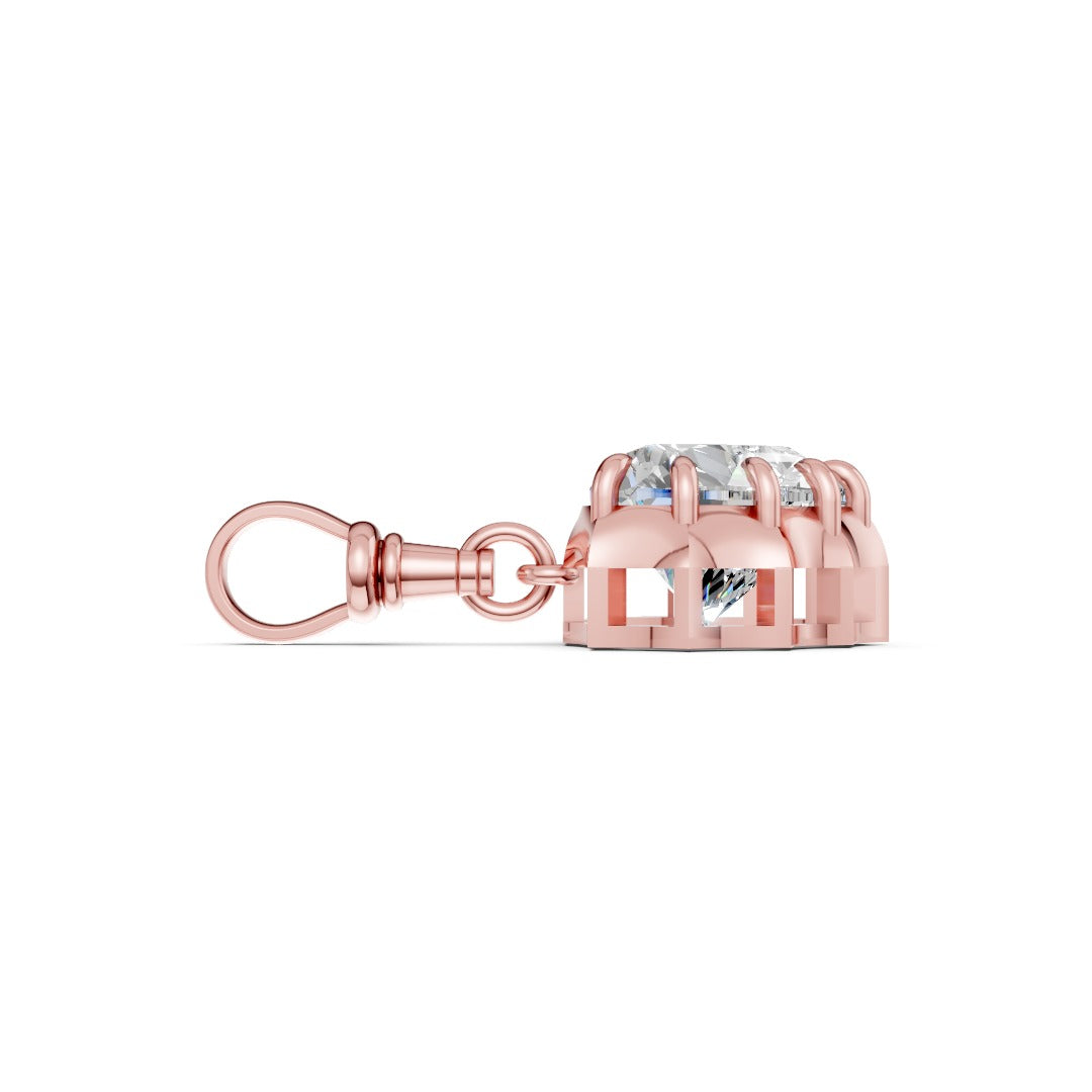 Heart Shaped Classic Solitaire Bezel & Prong Set Pendant