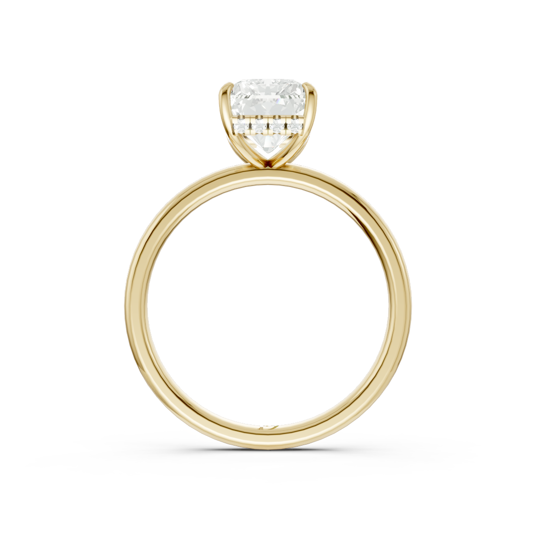 Radiant Diamond Hidden Halo Ring
