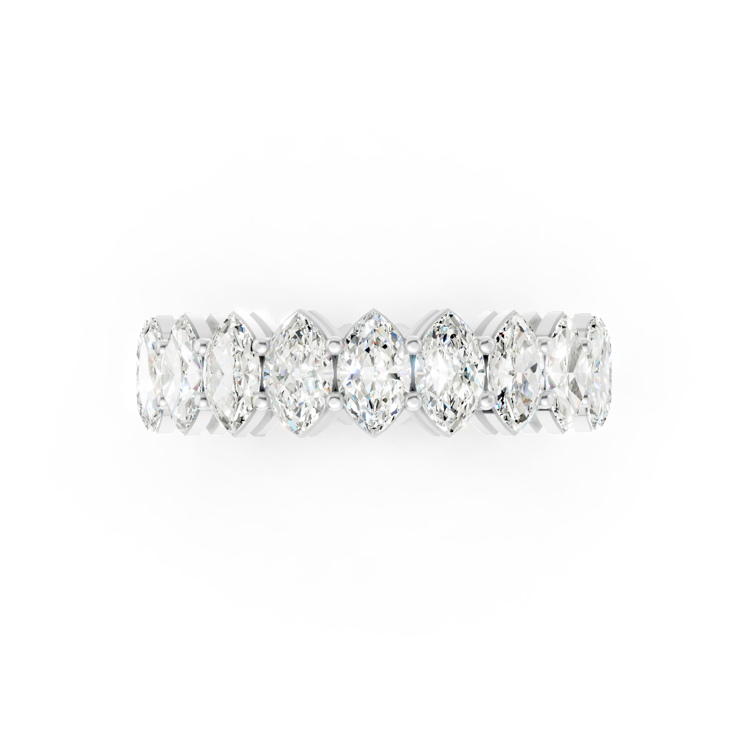 Marquise Diamond Shared Prong Eternity Band