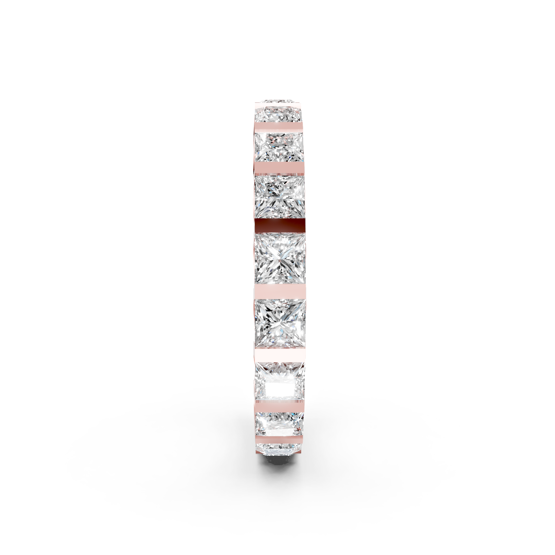 Princess Diamond Bar Set Full Eternity Band
