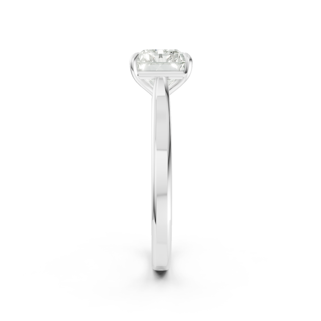 East West Radiant Solitaire Ring