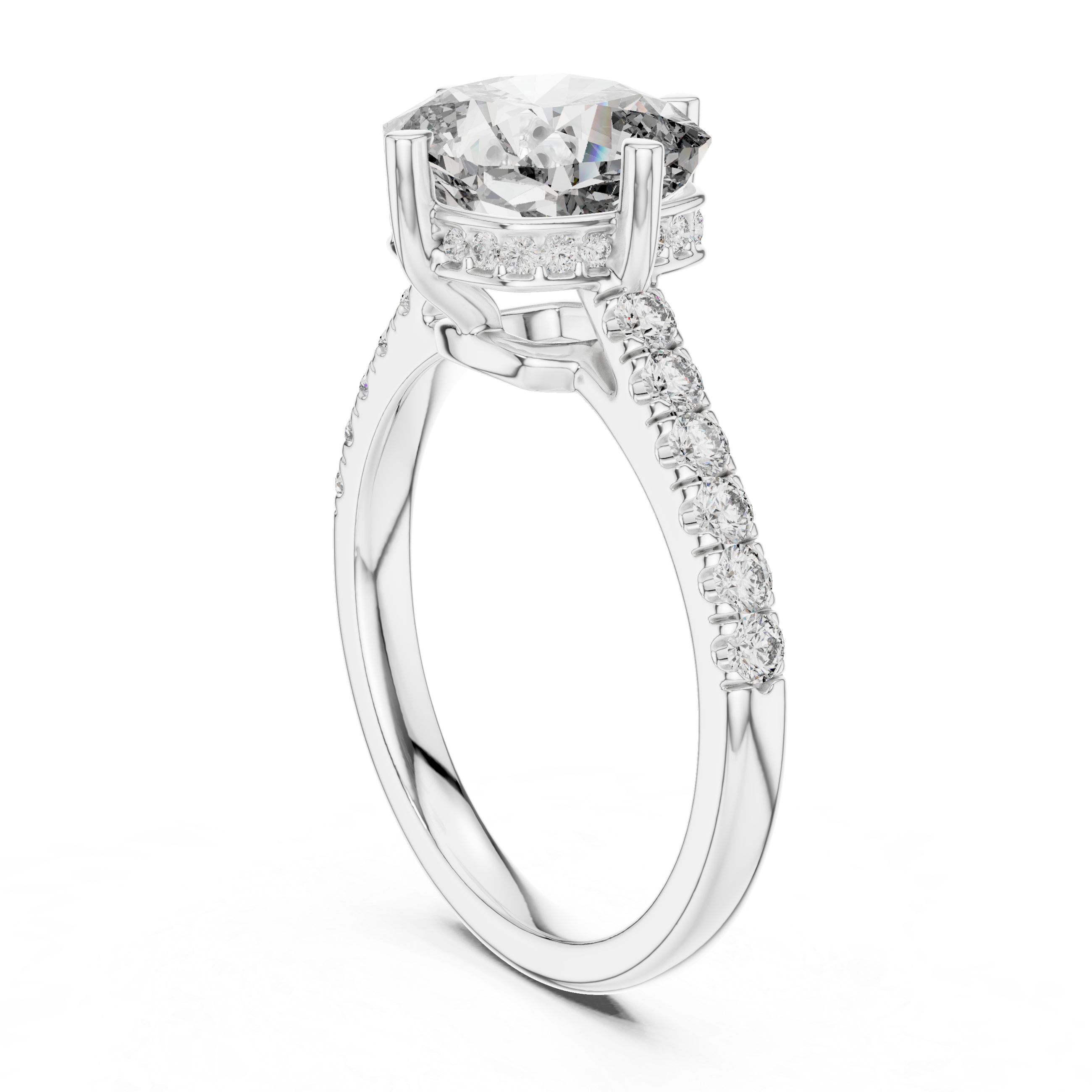 Cushion Cut Lab Diamond Promise Ring