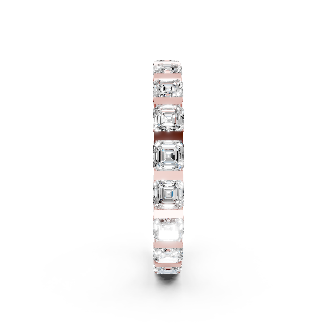 Asscher Diamond Bar Set Full Eternity Band