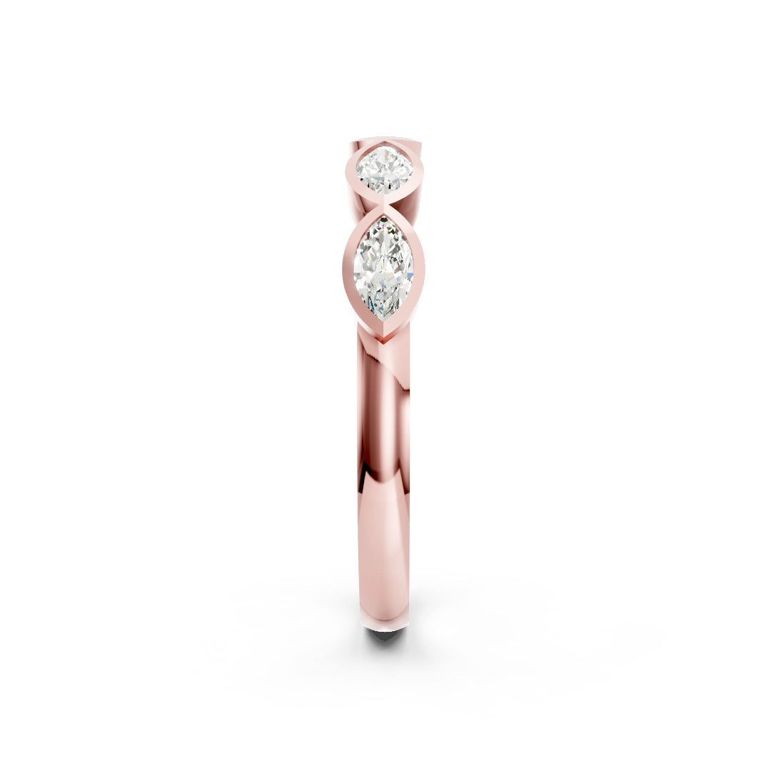 Marquise Cut Diamond Eternity Wedding Band