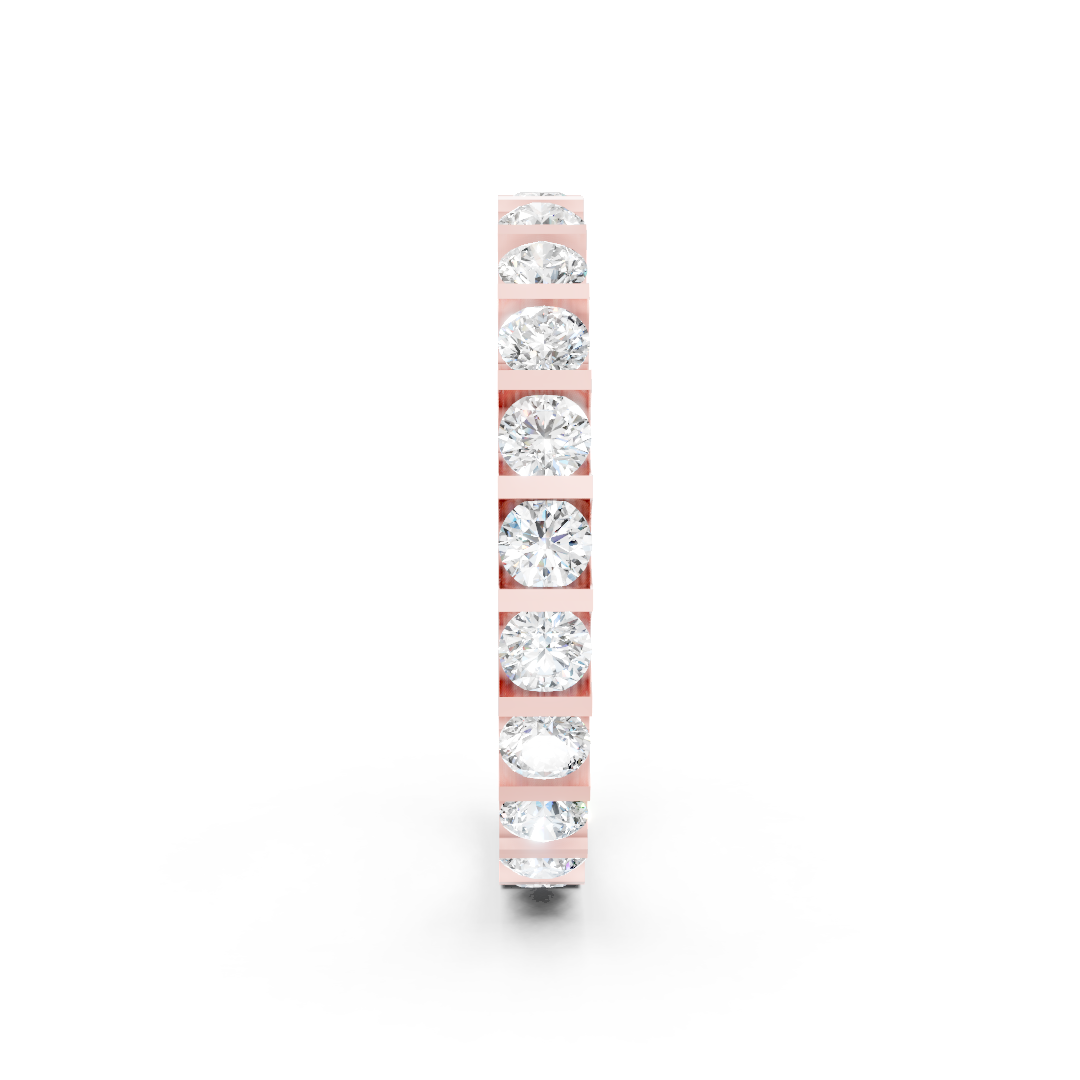 Bar Setting Round Cut Diamond Eternity Band