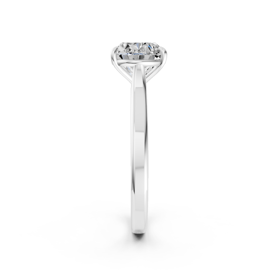 East West Oval Solitaire Ring