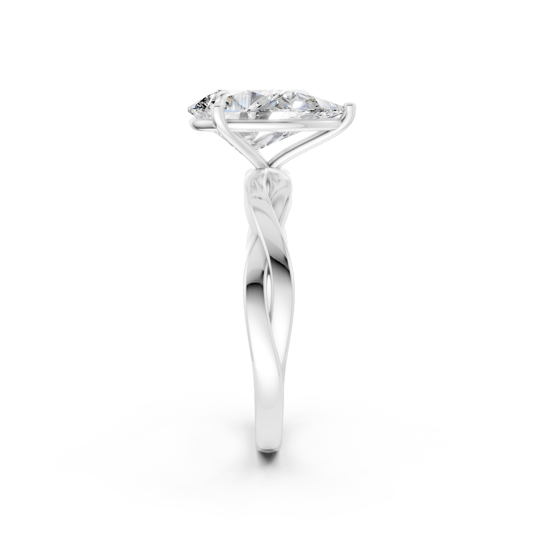 Pear Cut Diamond Crisscross Ring