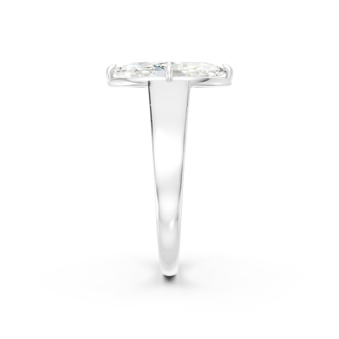 Marquise Diamond Tapered Band Ring