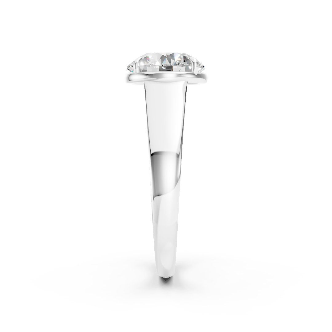 Round Diamond Tapered Band Ring