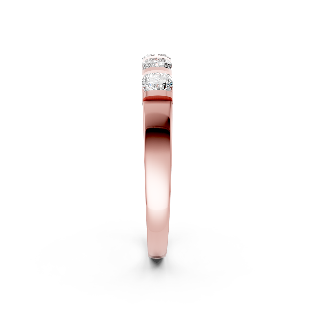 Five Stone Cushion Diamond Promise Band