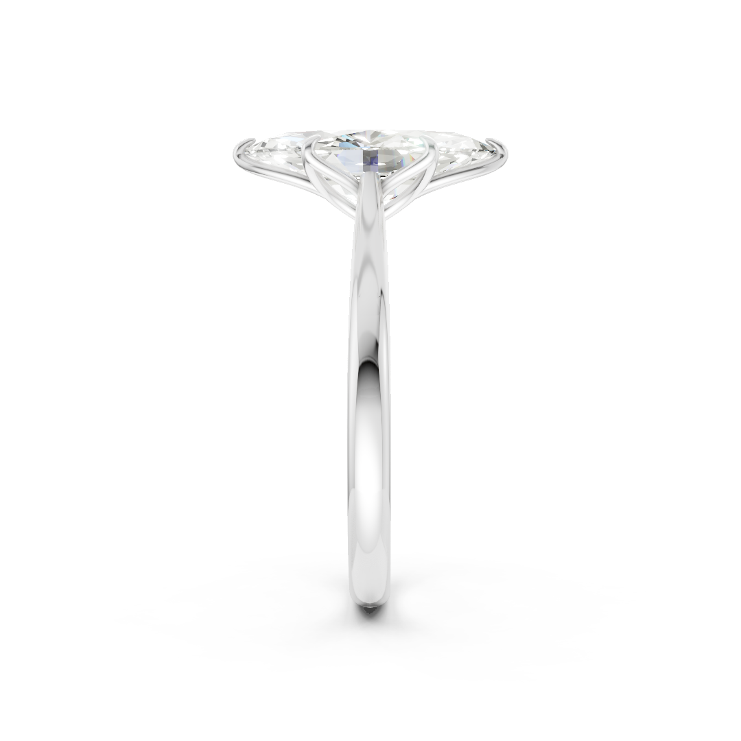 Marquise Cut Flower Prong ring
