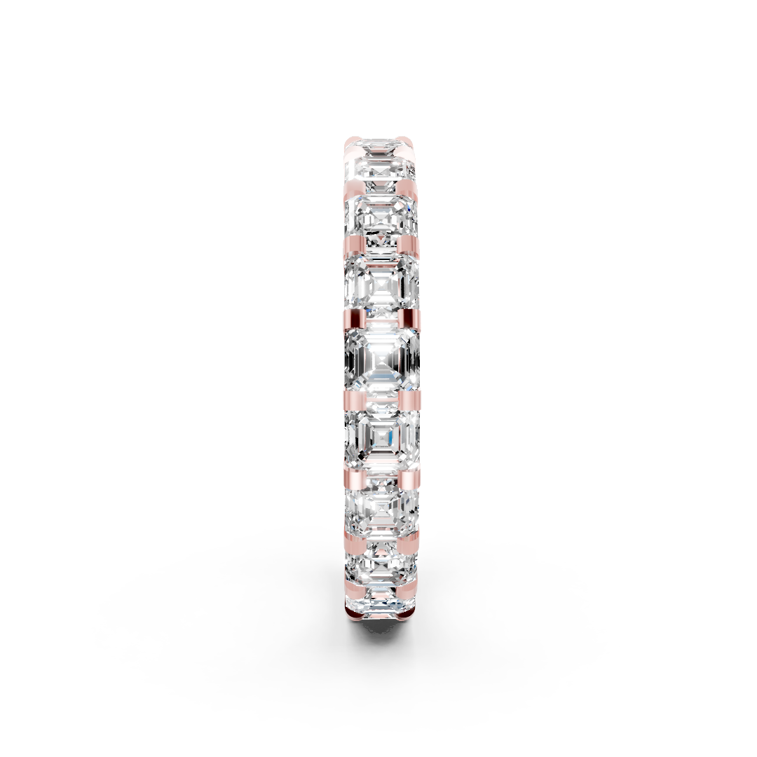 Asscher Diamond U Prong Full Eternity Band