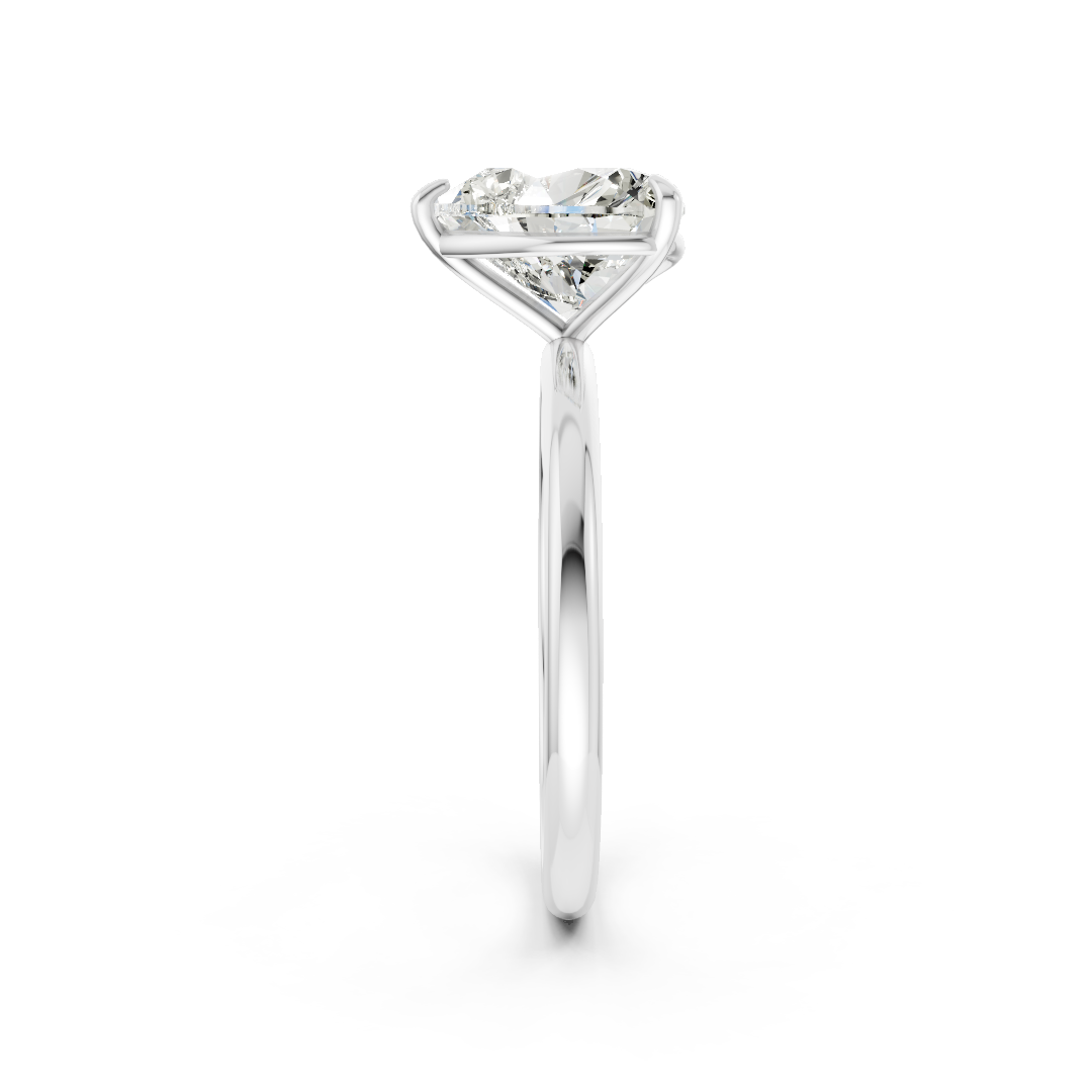 Heart Diamond Solitaire Ring