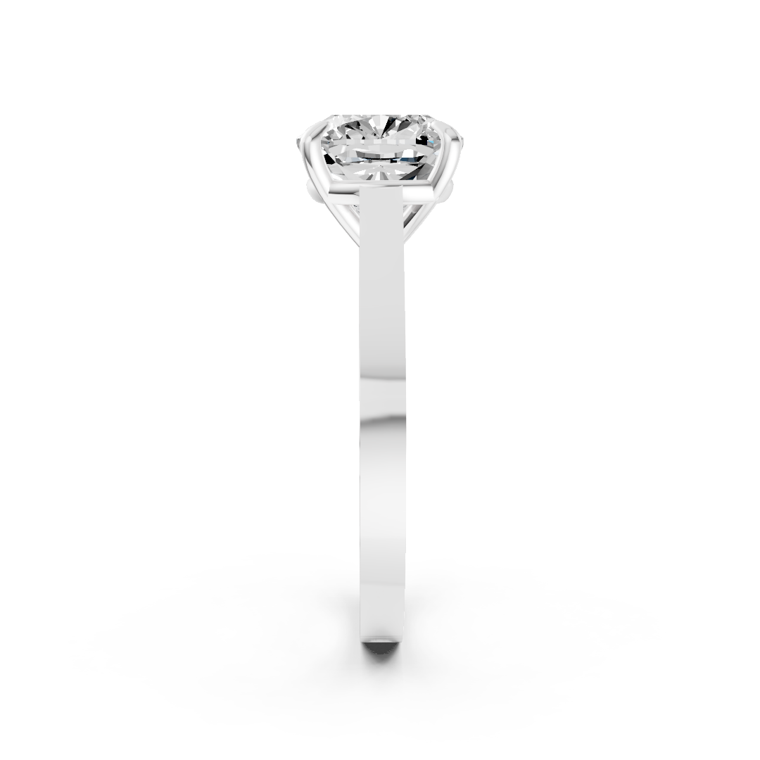 Cushion Diamond 4-Prong Ring