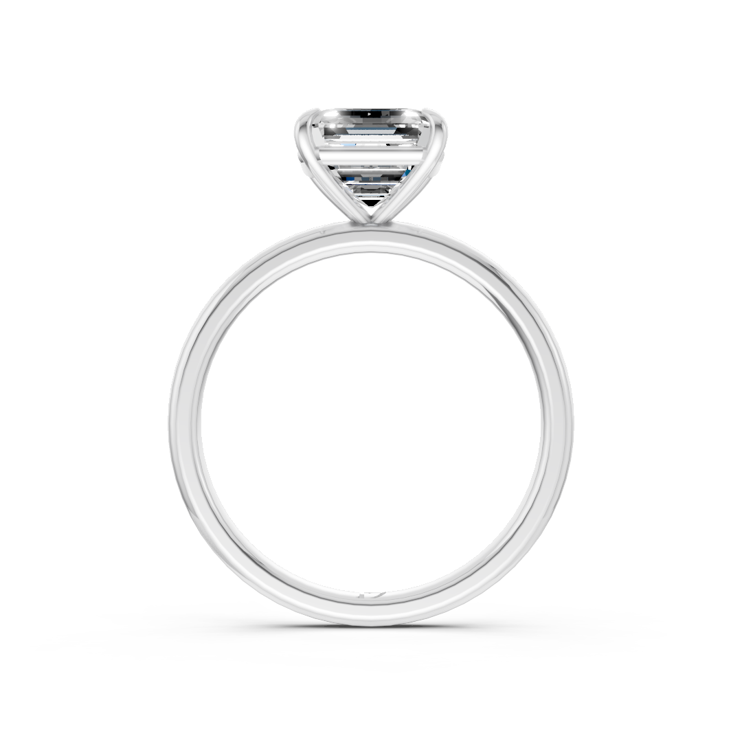 Asscher Solitaire Engagement Ring