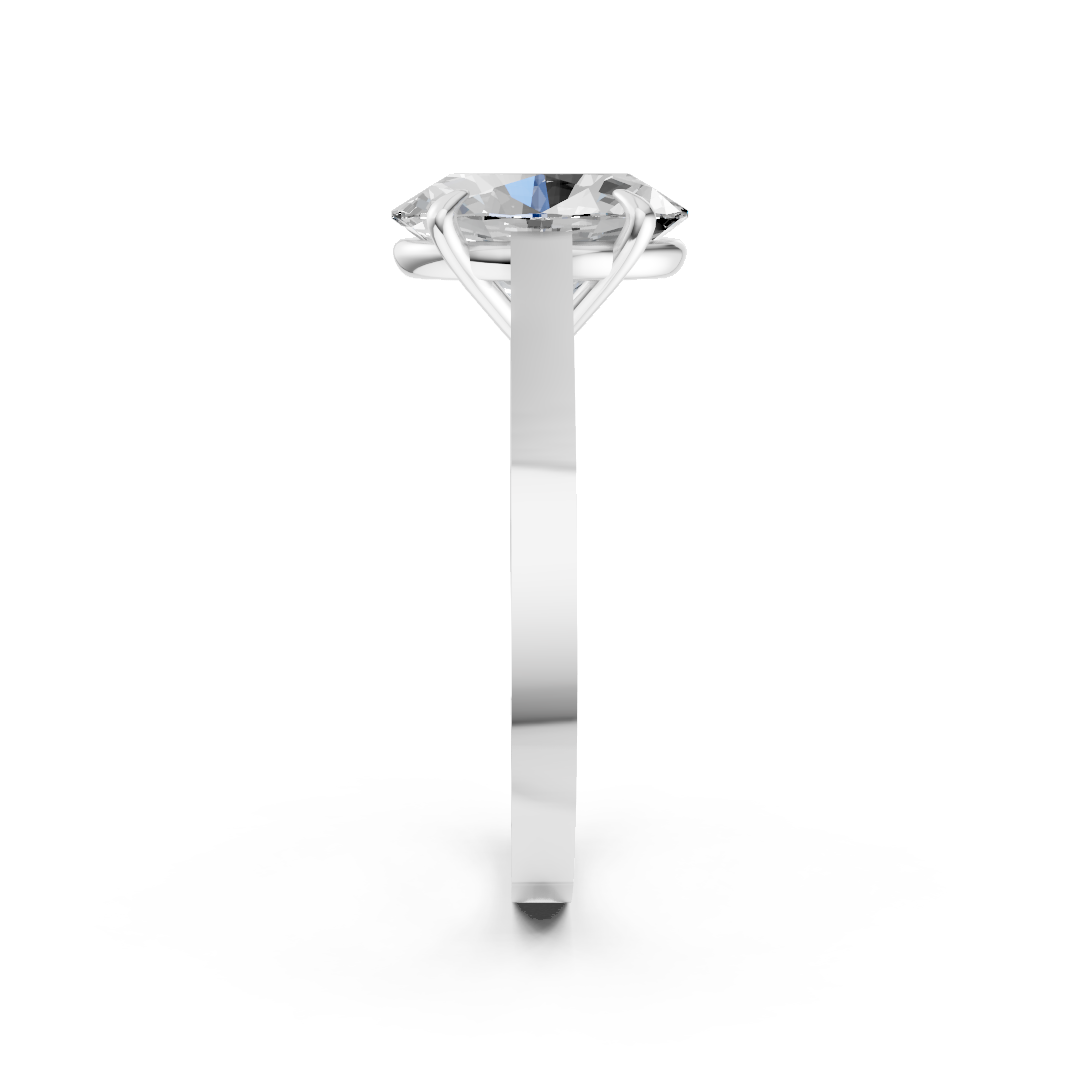 Oval Diamond 4-Prong Ring