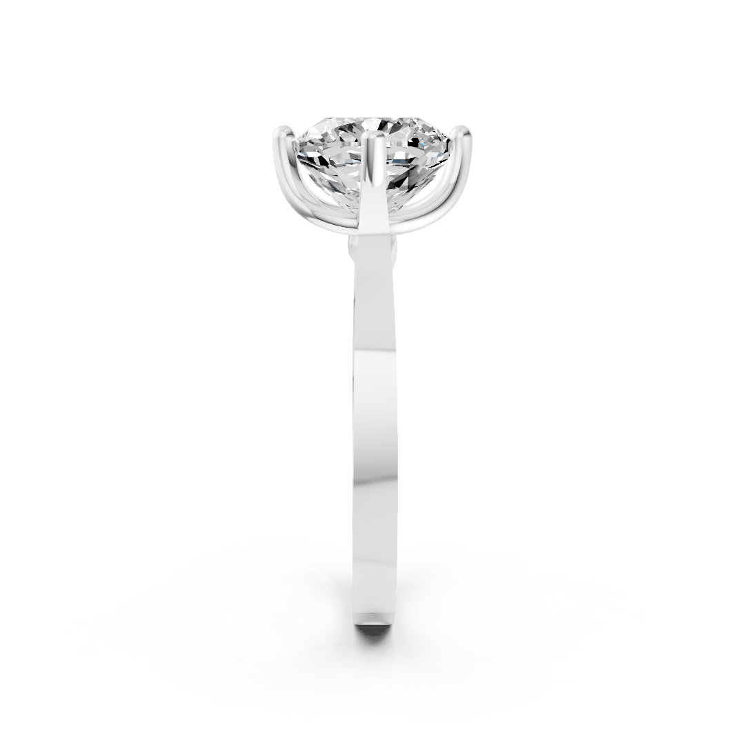 Cushion Cut Diamond Cathedral Shank Ring
