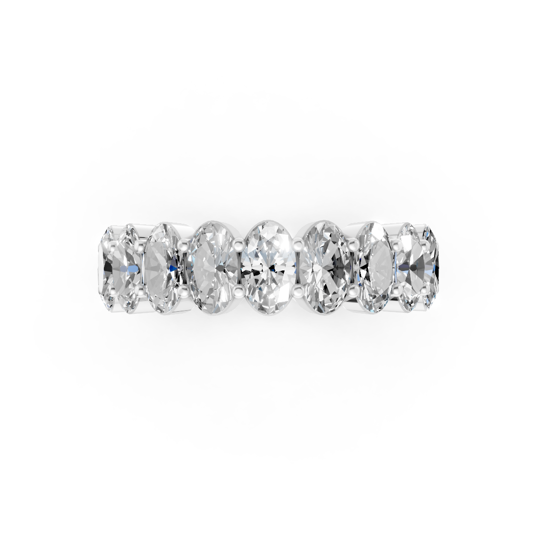 Oval Cut Diamond Eternity Band
