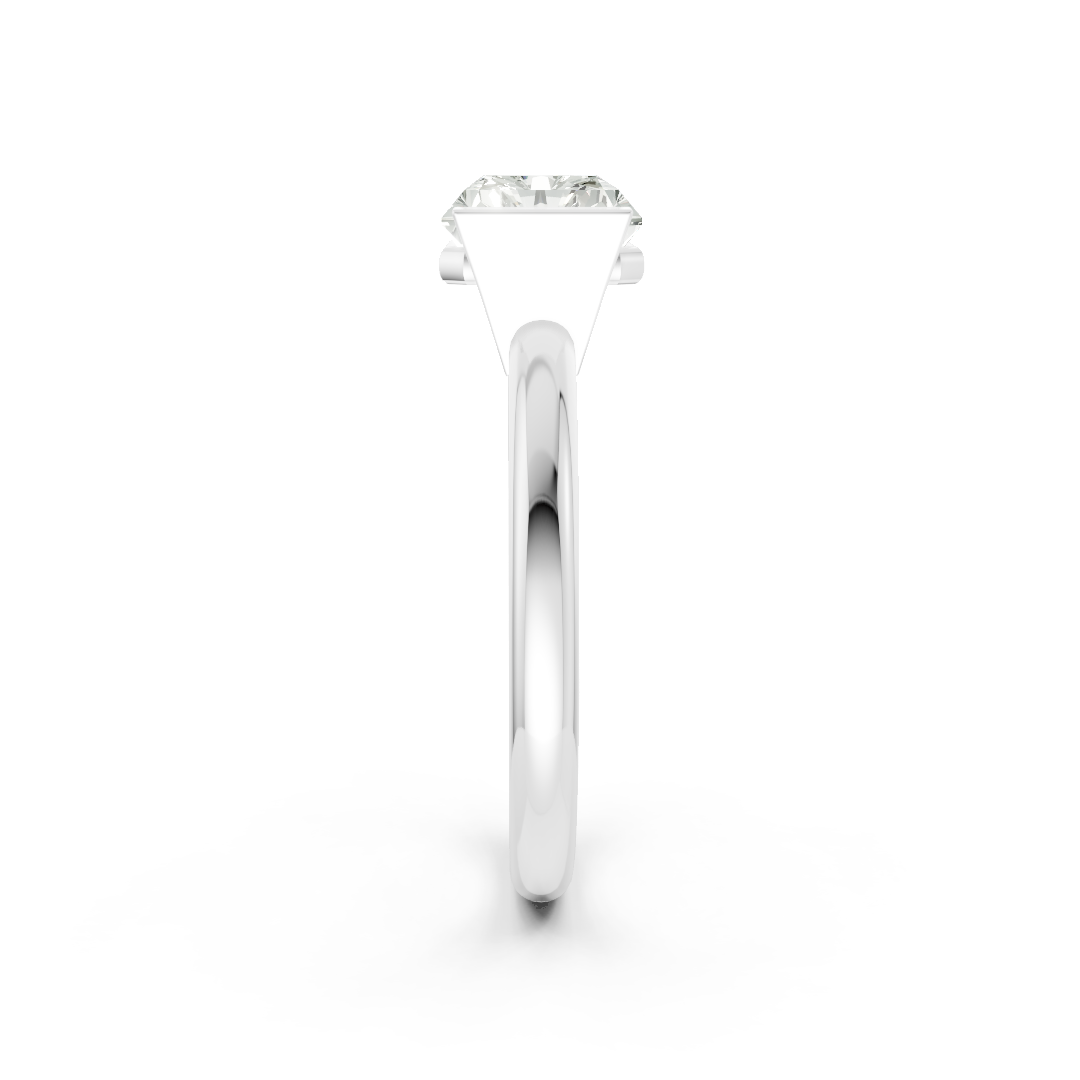 Radiant Cut Half Bezel Set Ring