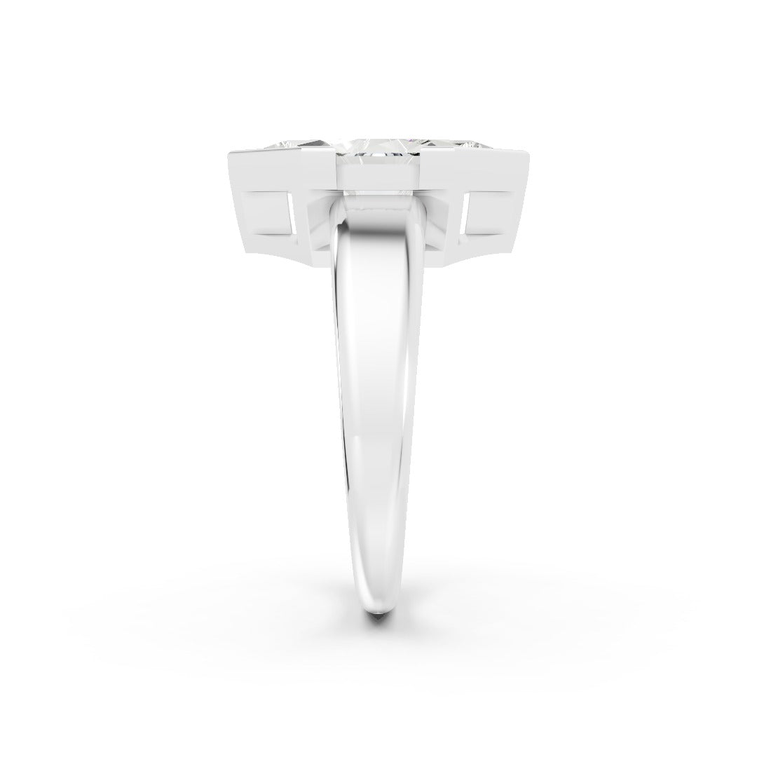 Dutch Marquise Bezel Lab Diamond Solitaire Ring