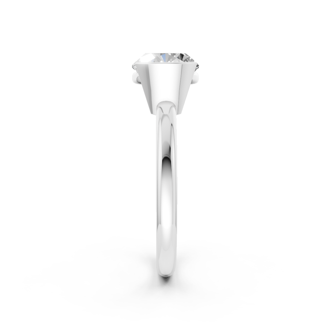 Oval Cut Half Bezel Set Ring