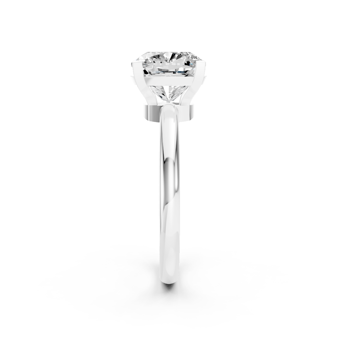 Cushion Cut Diamond Solitaire Engagement Ring
