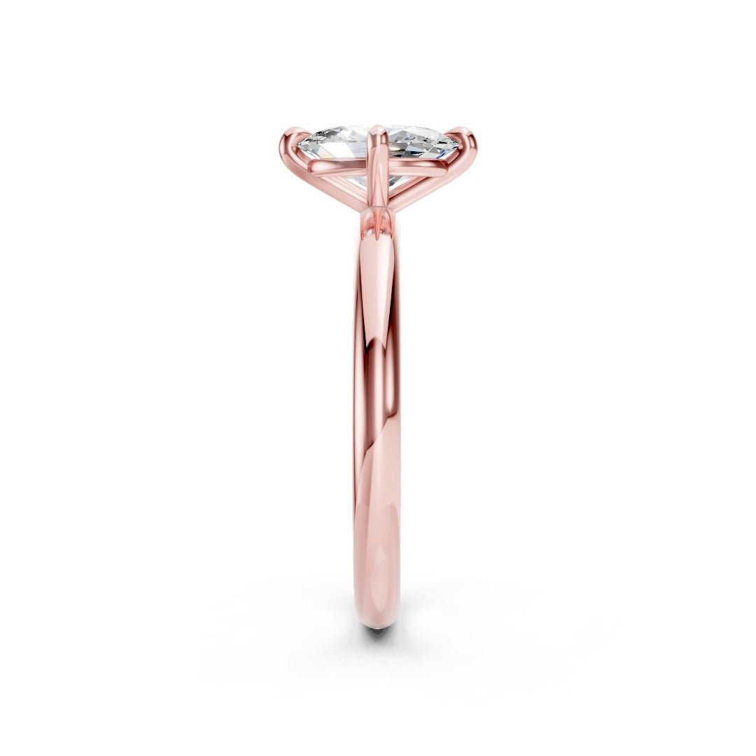 Oval Cut Lab Grown Diamond Solitaire Engagement Ring