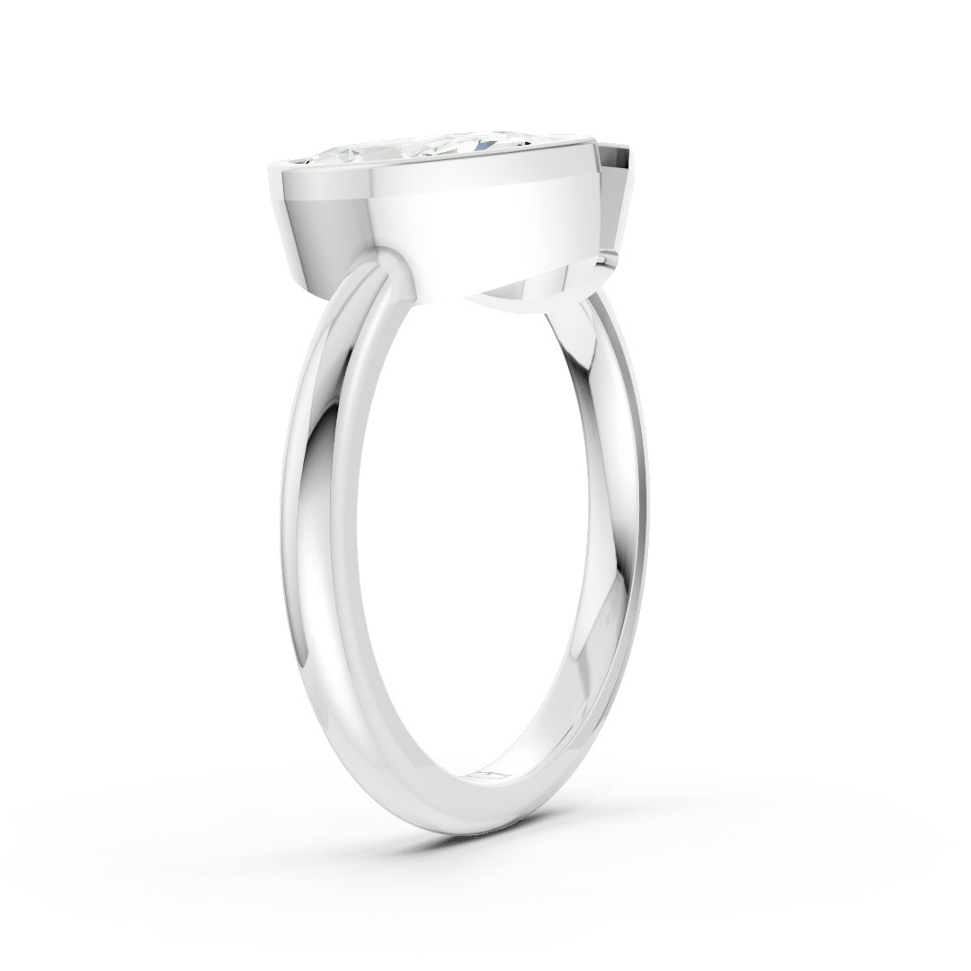Toi at Moi Bezel Set Pear and Marquise Cut Diamond Anniversary Ring