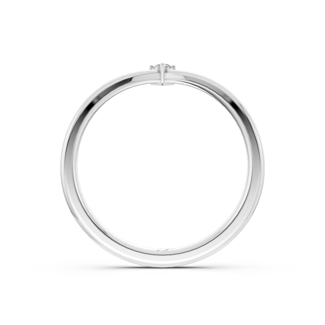 V Shape Oval Curved Stacking Band