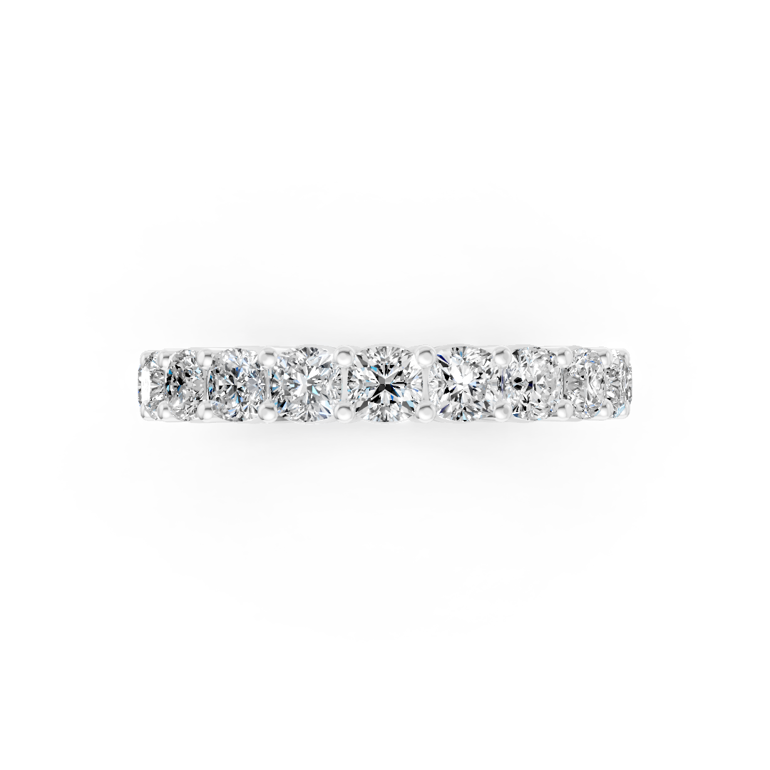 Cushion Diamond Shared Prong Eternity Band