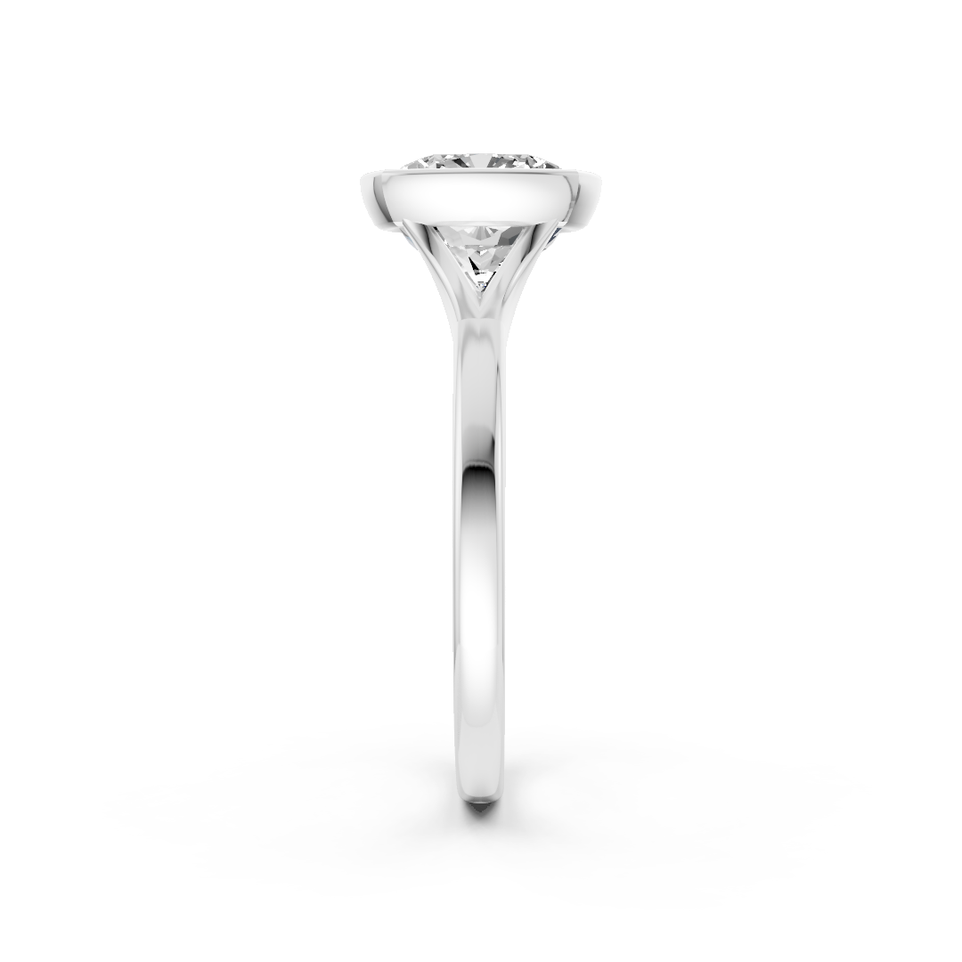 Cushion Bezel Cathedral Shank Ring