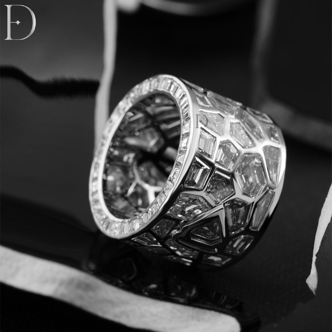 Broken Mirror Ring With White Setting