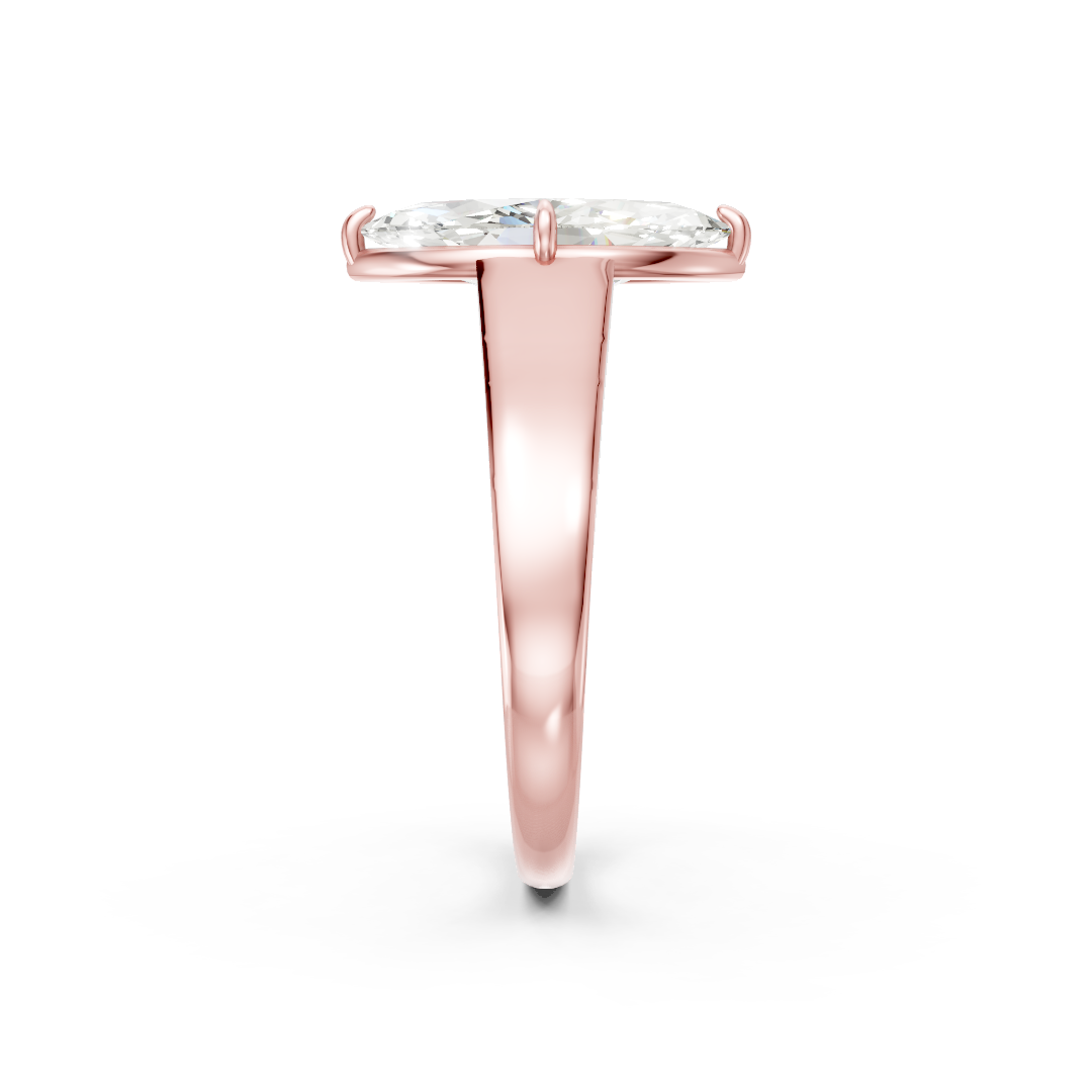 Marquise Diamond Tapered Band Ring