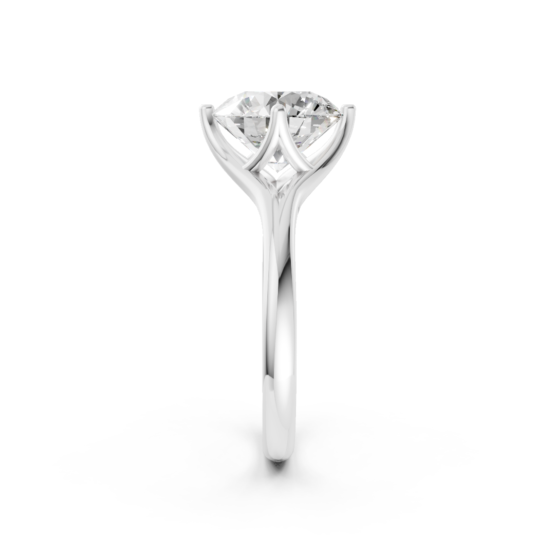 Round Diamond Art Deco Ring