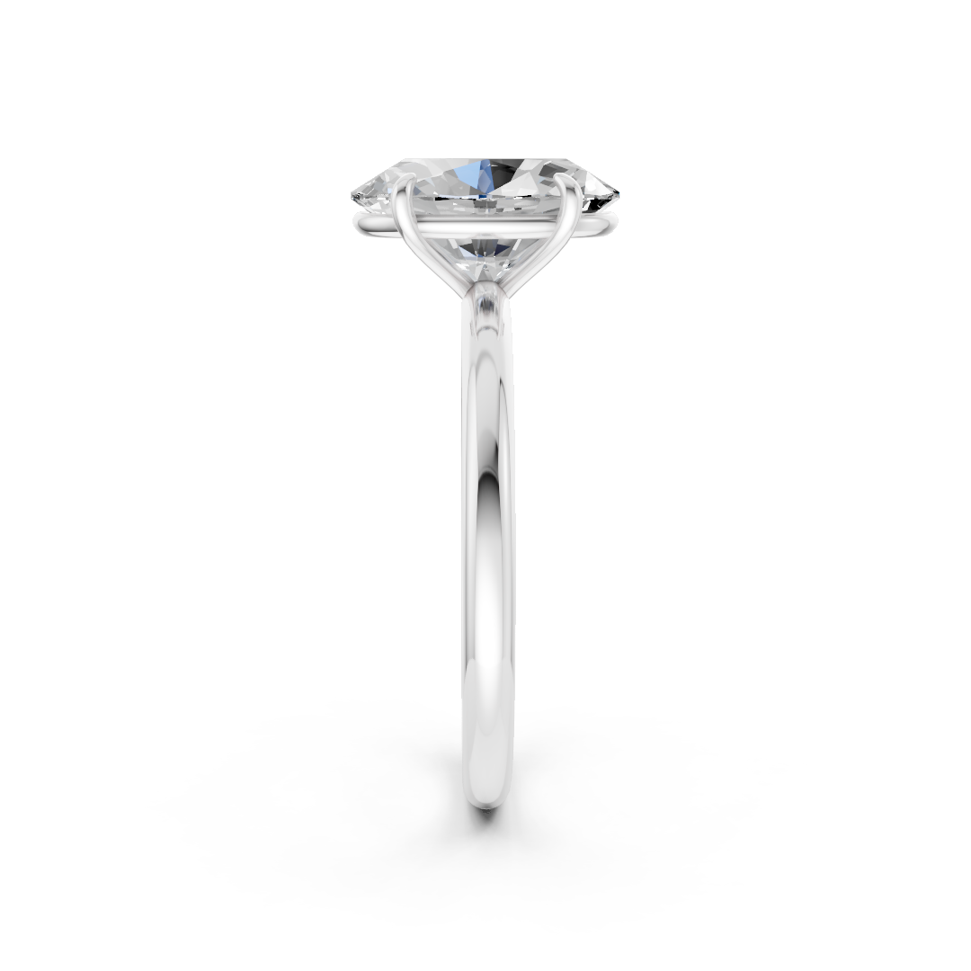 Oval Diamond Solitaire Ring