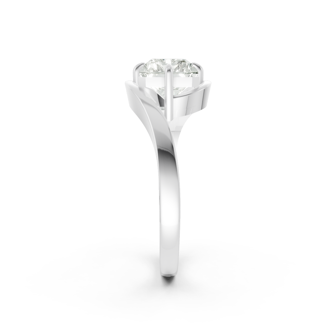 Radiant Diamond Bypass Shank Ring