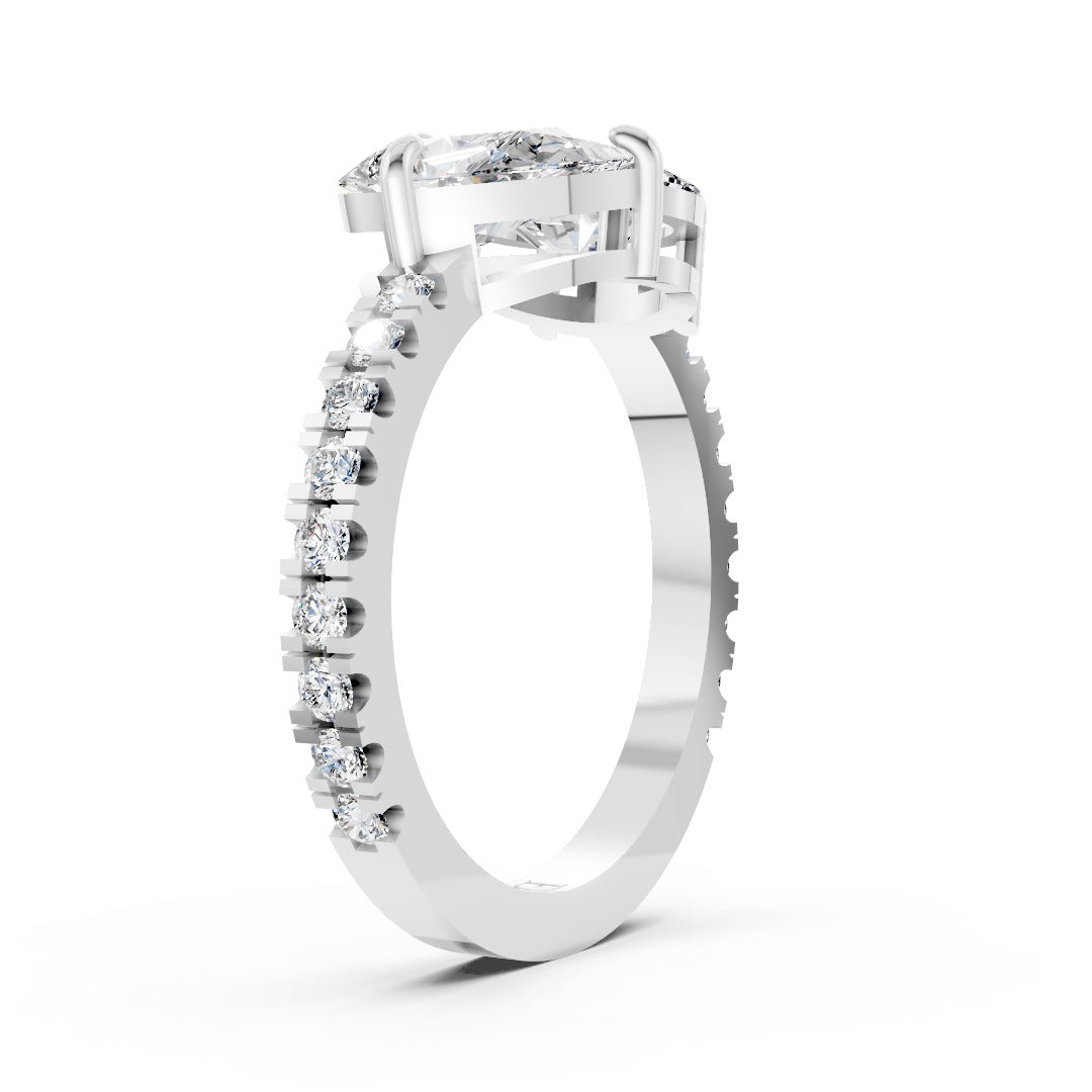 You And Me Oval And Pear Diamond Ring