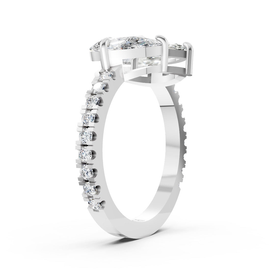 You And Me Marquise And Pear Diamond Ring