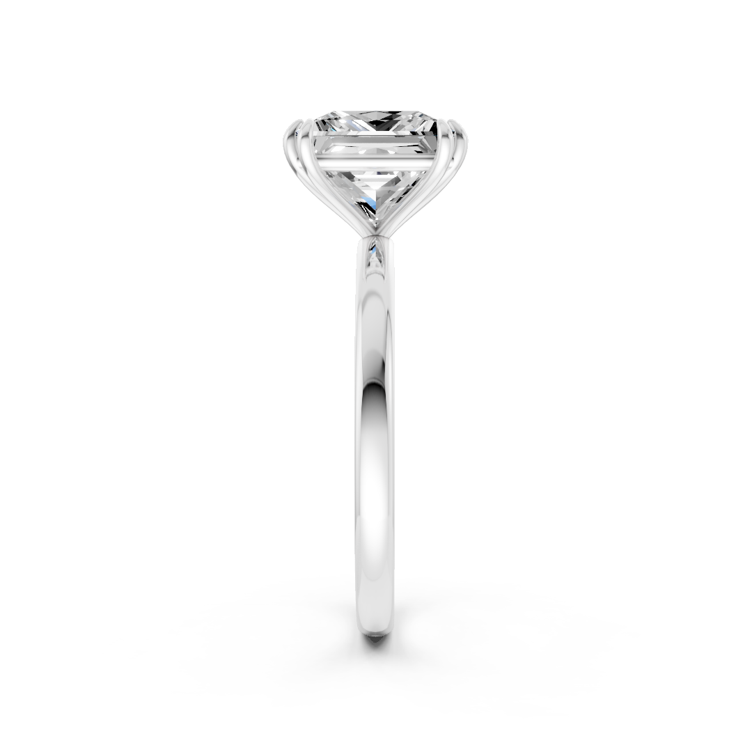 Double Prong Princess Solitaire Ring