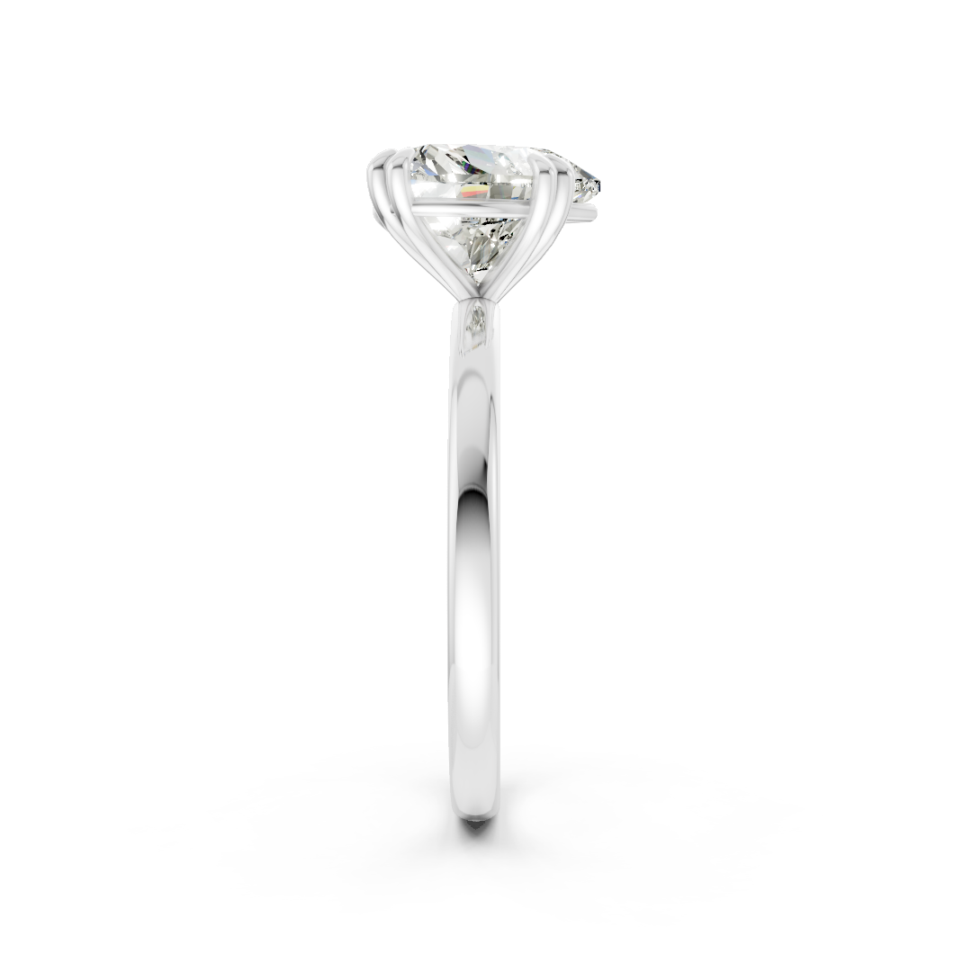 Double Prong Heart Solitaire Ring