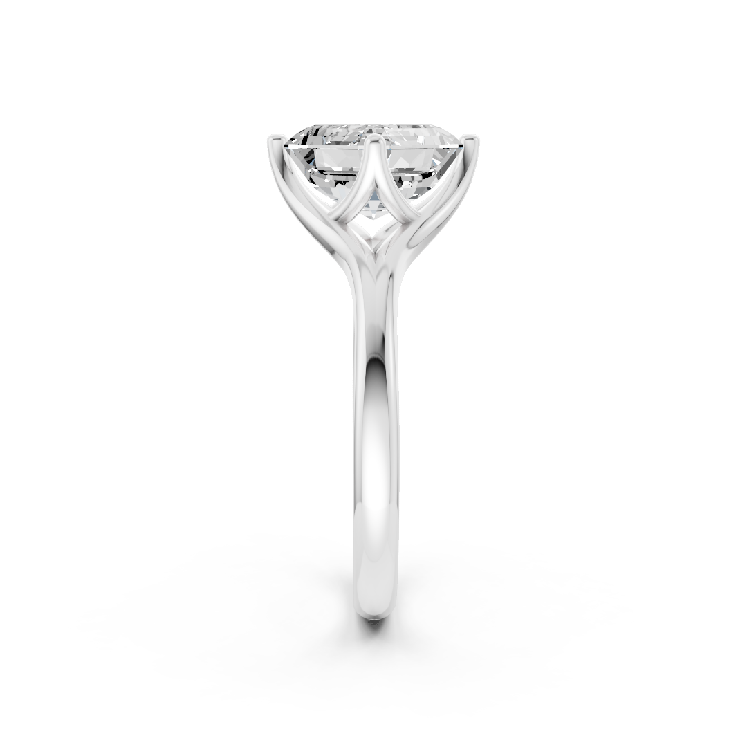 Asscher Diamond Art Deco Ring
