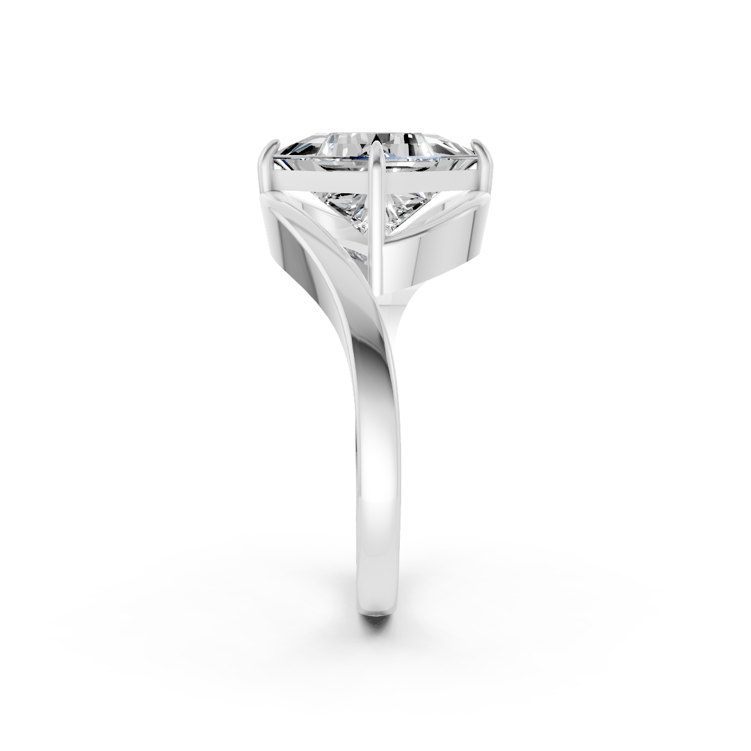 Princess Diamond Bypass Shank Ring