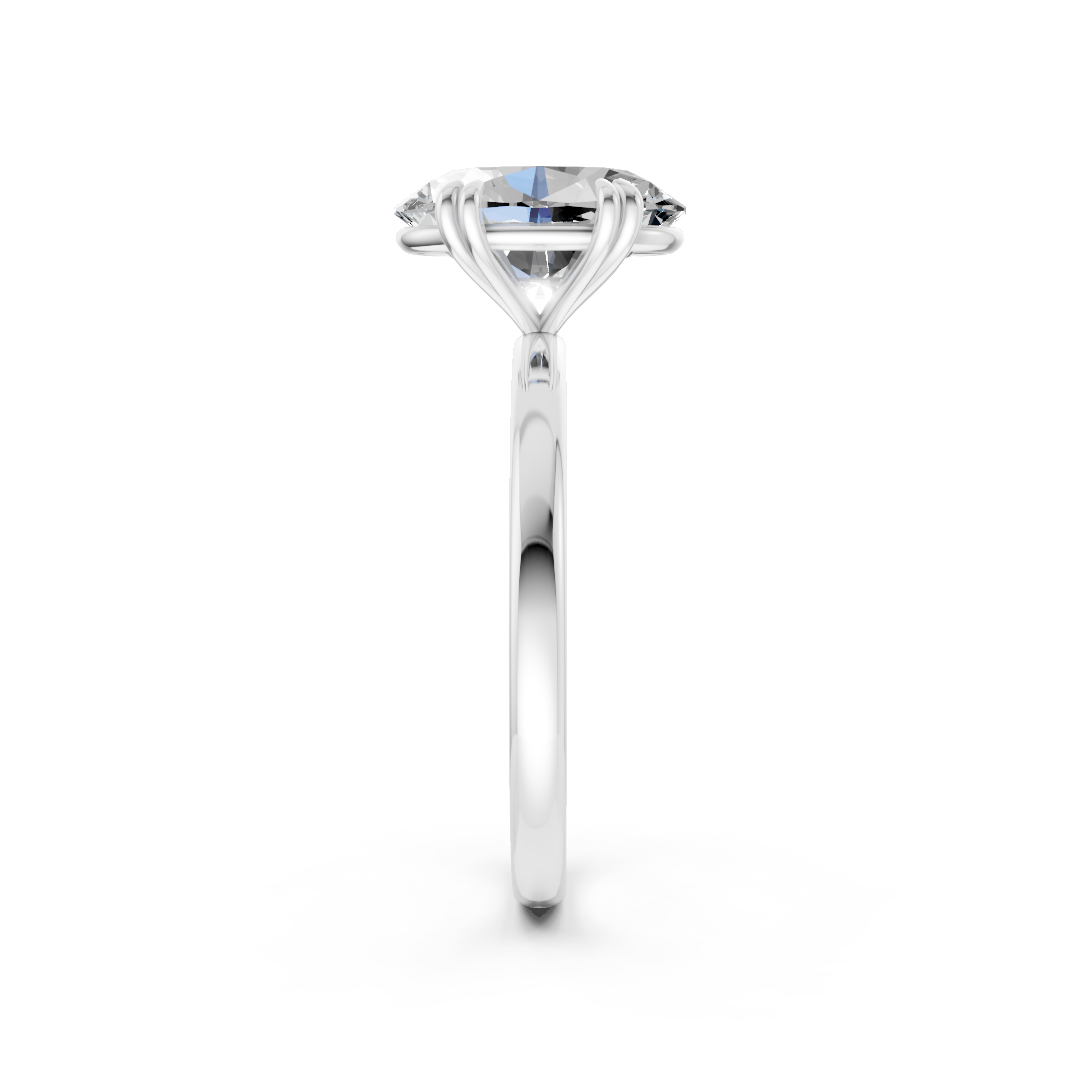 Double Prong Oval Solitaire Ring